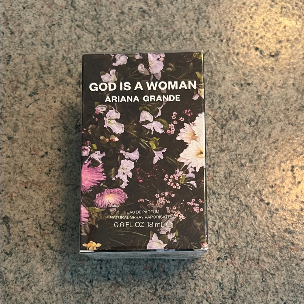 Ariana Grande God Is A Woman Floral Perfume Box - Black and Purple